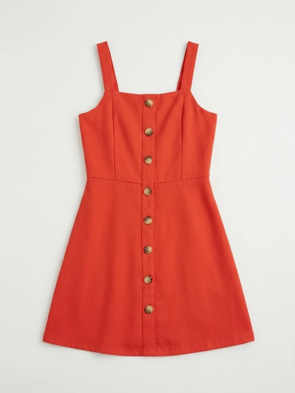 GB girls Bright Red Button-Front Sundress